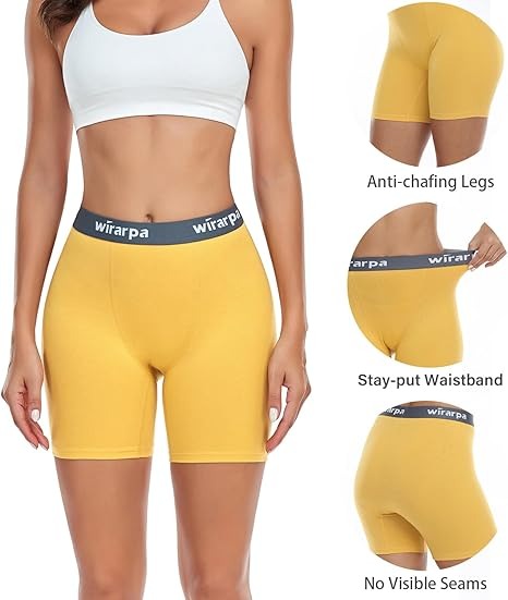 Women's Boxer Briefs Cotton Underwear Anti Chafing Boy Shorts Panties 5.5" Inseam 4 Pack OEM Manufacturing