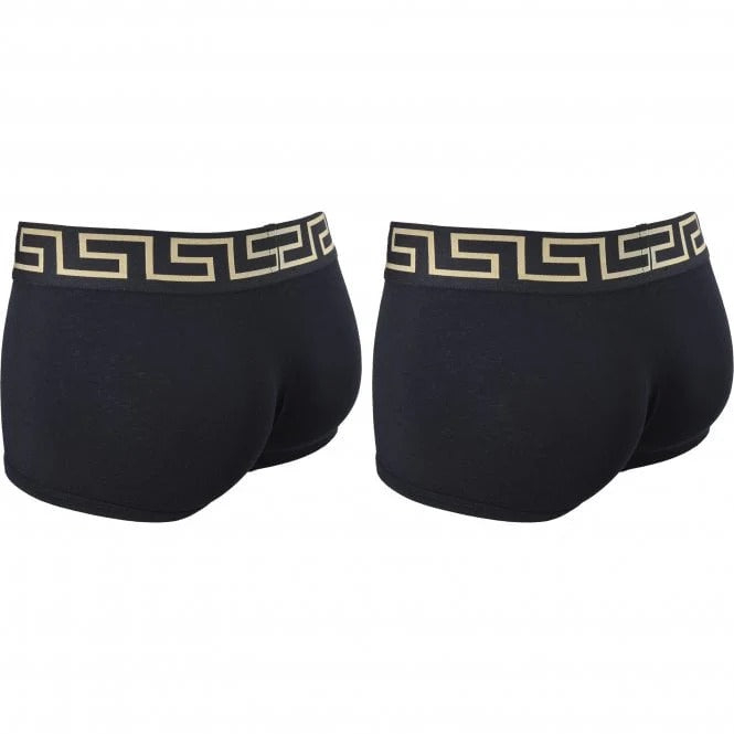 Low Rise Greca Border Boxer Trunks, Black, (2-Pack) Competitive Pricing for Bulk Orders
