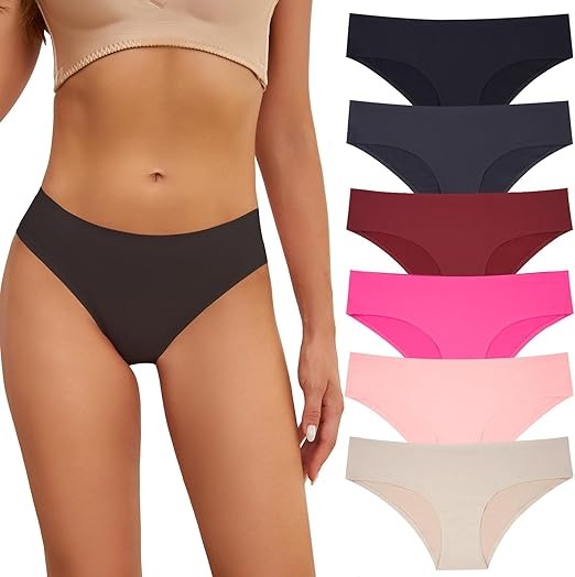 Seamless Underwear for Women No Show Panties Invisibles Briefs Soft Stretch Bikini Underwears 6