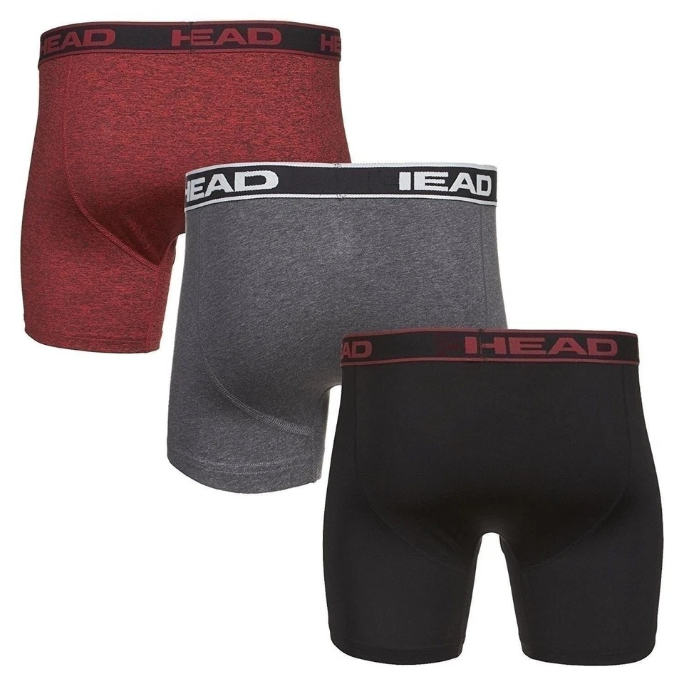 Mens Performance Underwear 3-PACK Boxer Briefs S-5XL Polyester/Spandex
