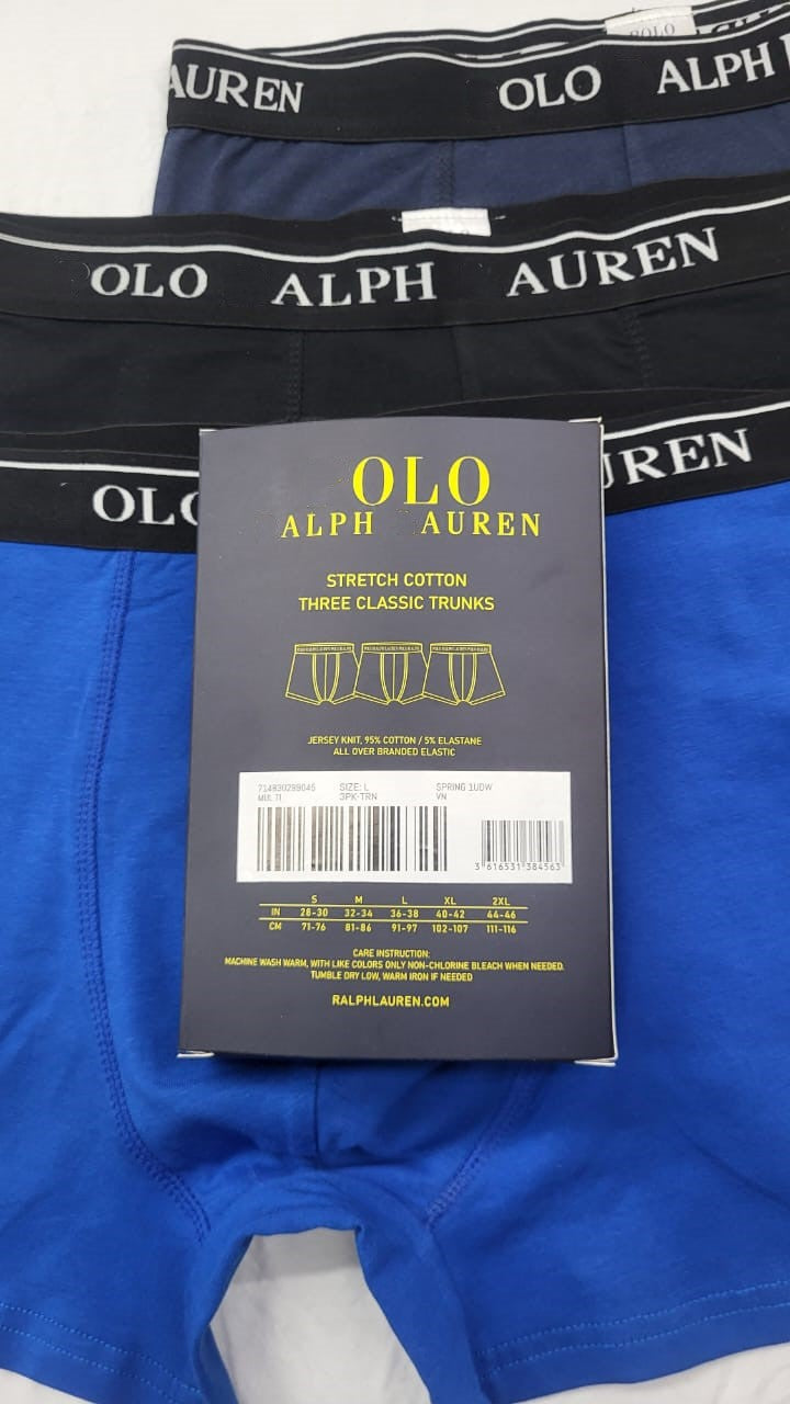 3-Pack Modern Cotton Boxer Briefs, Black/Grey/Blue