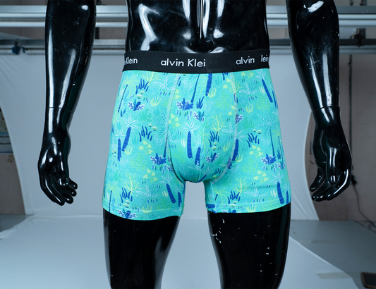 Customized Men's Mid-Rise Knitted Cotton Underwear Premium Stitching and Printed Pattern