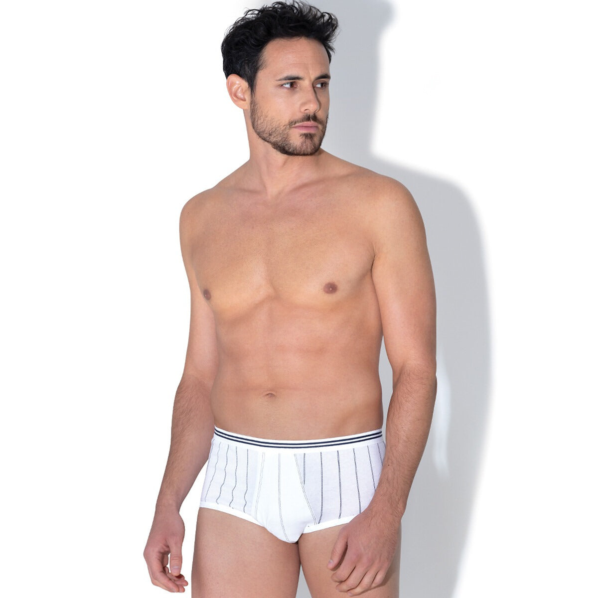 Striped Fly Front Briefs with High Waist Factory Wholesale Price for Bulk Orders from Manufacturer (3-Pack) UK