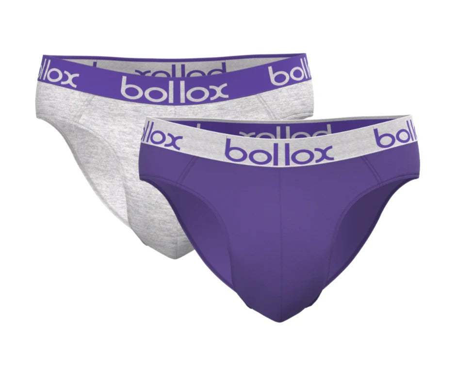 Purple & Grey Duo Tone Set - Men's cotton briefs Wholesale Price for Bulk Orders from Manufacturer