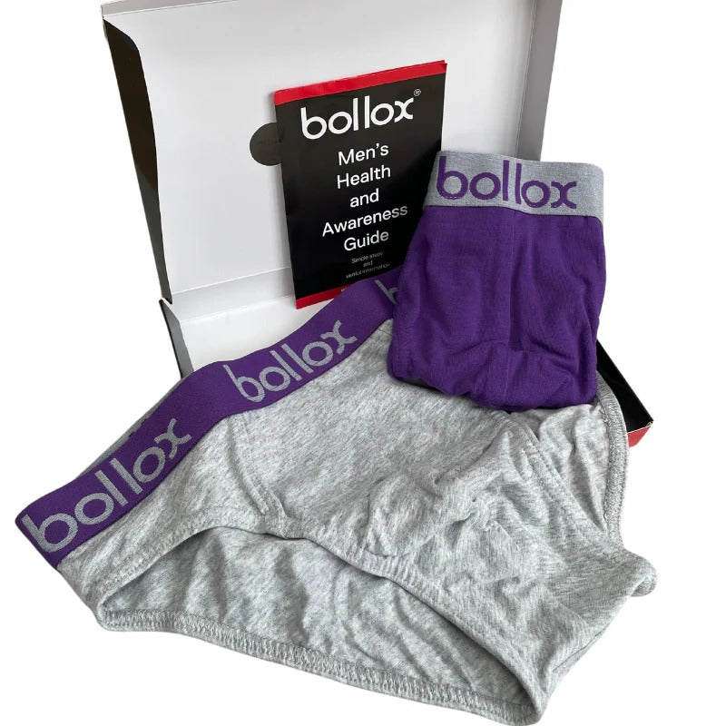 Purple & Grey Duo Tone Set - Men's cotton briefs Wholesale Price for Bulk Orders from Manufacturer