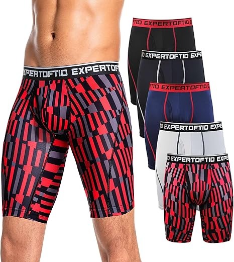 Men's Underwear 9 Inch Extra Long Leg Boxer Briefs for Men Pack, Athletic, Sport, Quick Dry, Moisture Wicking Fly Low MOQ