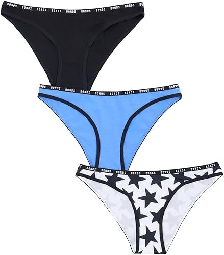 womens High-cut Bikini Panties 3-pack – Stretch Cotton-blend, Soft Everyday Comfort