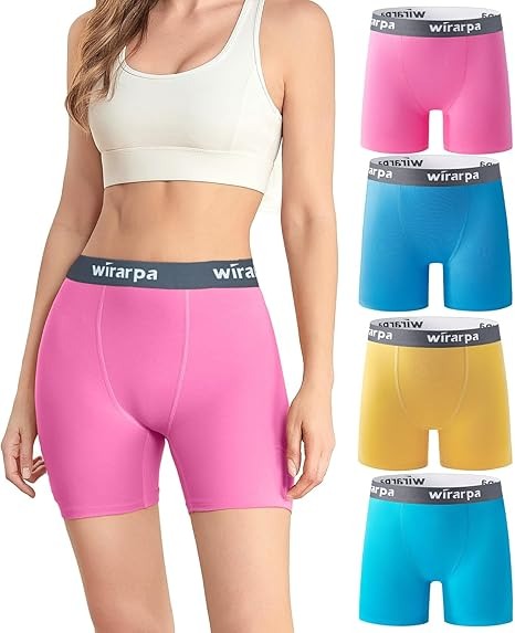 Women's Boxer Briefs Cotton Underwear Anti Chafing Boy Shorts Panties 5.5" Inseam 4 Pack OEM Manufacturing
