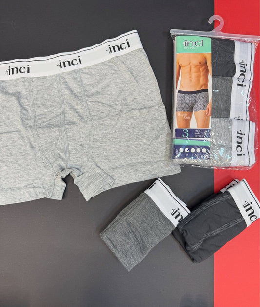 Men's shorts, Turk pack of 3 Modern Structure Boxer Briefs, Black Competitive Pricing for Bulk Orders UK
