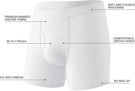 Underwear Boxer Briefs Soft Comfortable Bamboo Viscose Underwear for Men Multipack