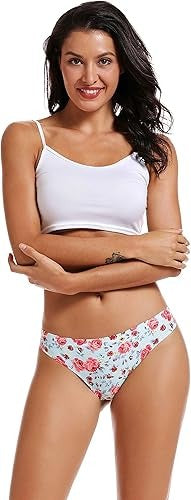 Seamless Women Underwear Thongs,No Show Ladies Thong,No Line Workout Breathable Comfortable Panties,Soft Undies,5-Pack