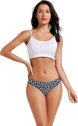 Seamless Women Underwear Thongs,No Show Ladies Thong,No Line Workout Breathable Comfortable Panties,Soft Undies,5-Pack