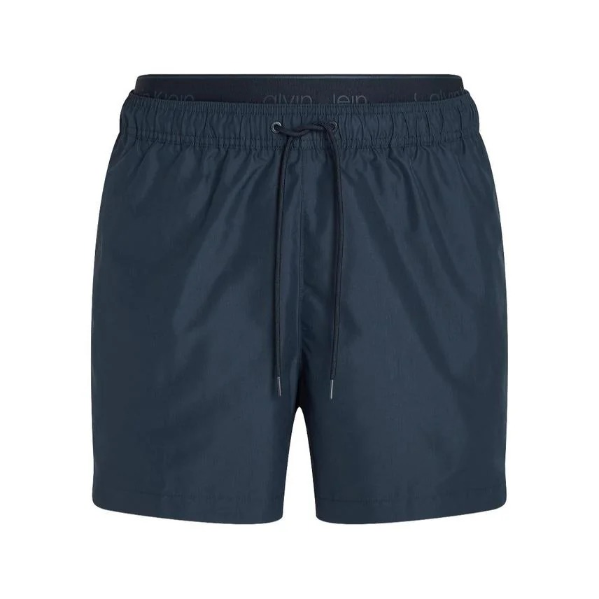 Medium Leg Length Double Waistband Swim Shorts, Dark Sapphire wholesale europe UK