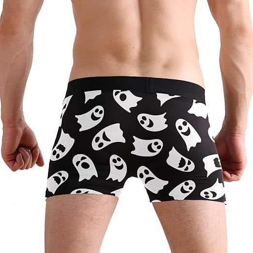 Men's Boxer Briefs Soft Comfort Breathable Stretch Trunk Underwear S-XXL
