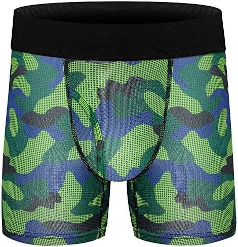 Boxer Briefs Quick-Dry Polyester Underwear Breathable & Soft Stretch Waistband with Fly