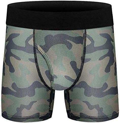 Boxer Briefs Quick-Dry Polyester Underwear Breathable & Soft Stretch Waistband with Fly