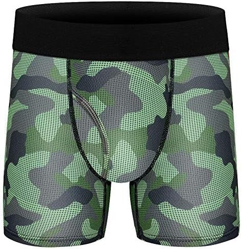 Boxer Briefs Quick-Dry Polyester Underwear Breathable & Soft Stretch Waistband with Fly