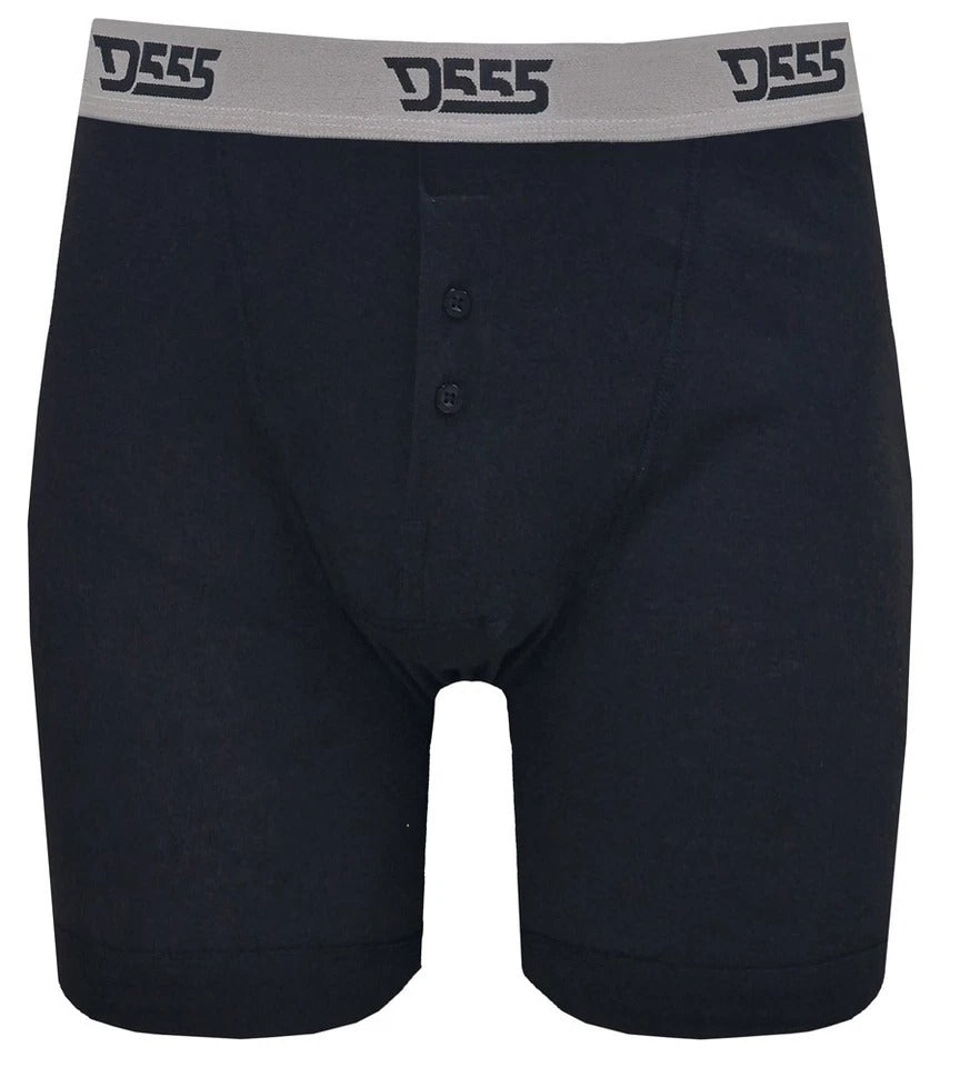 Mens Cotton Boxer Shorts Button Fly Underwear 3 Pack