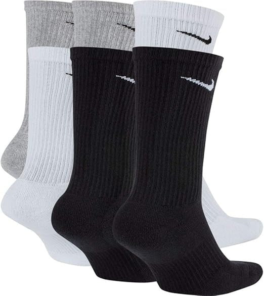 Men's Everyday Plus Cushion Crew Socks (Large, Multi) 3 Pairs