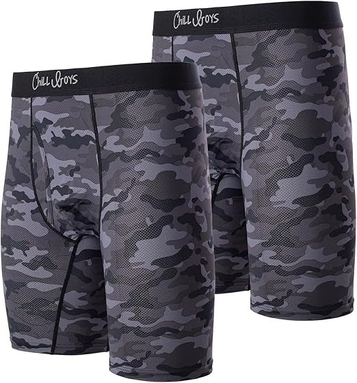 Cool Men's Boxer Briefs 2 Pack Print Boxers. Comfortable Men's Underwear. Breathable Anti-Chafing Boxers for Men