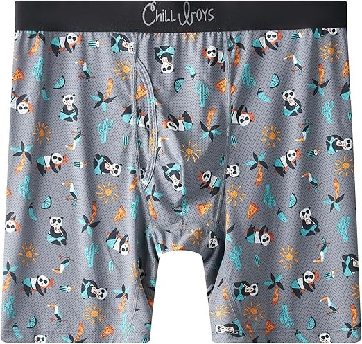 Men's Boxer Briefs 2 Pack Print Boxers. Comfortable Men's Underwear. Breathable Anti-Chafing Boxers for Men