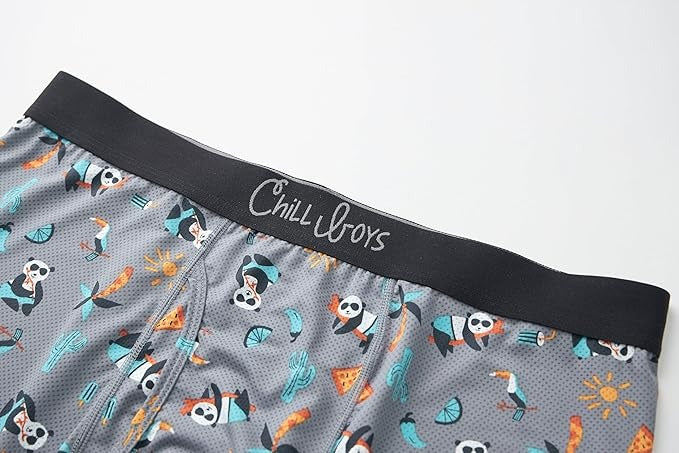 Men's Boxer Briefs 2 Pack Print Boxers. Comfortable Men's Underwear. Breathable Anti-Chafing Boxers for Men