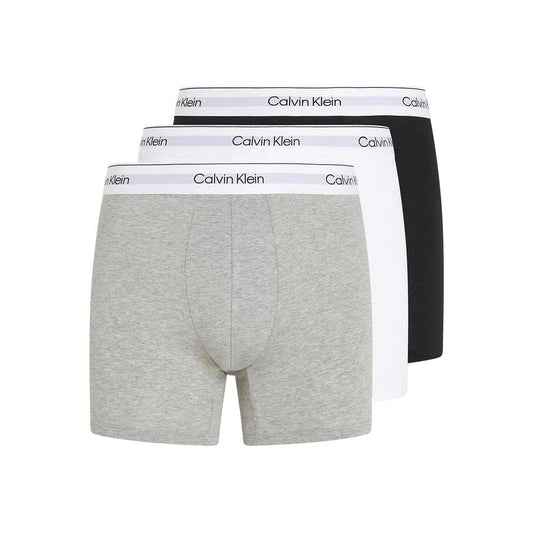 3-Pack Modern Cotton Boxer Briefs, Black/Grey/White