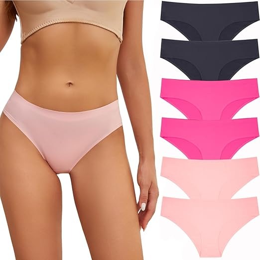 Seamless Underwear for Women No Show Panties Invisibles Briefs Soft Stretch Bikini Underwears 6