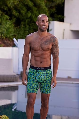 Men's Boxer Briefs 2 Pack Print Boxers. Comfortable Men's Underwear. Breathable Anti-Chafing Boxers for Men