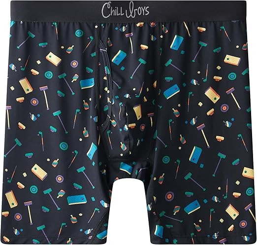 Men's Boxer Briefs 2 Pack Print Boxers. Comfortable Men's Underwear. Breathable Anti-Chafing Boxers for Men