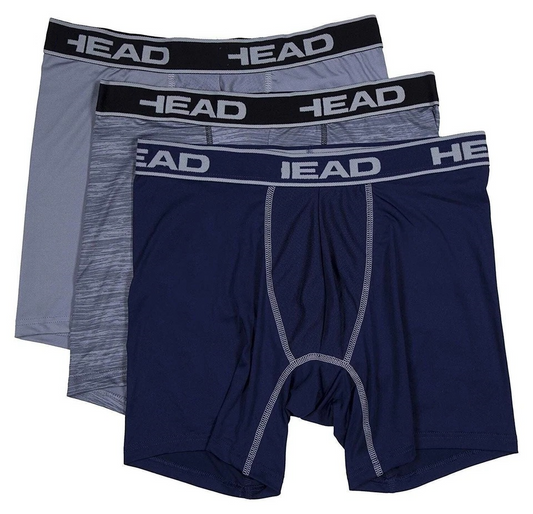 Mens Performance Underwear 3-PACK Boxer Briefs S-5XL Polyester/Spandex