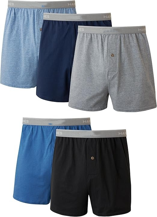 Wholesale Mens Exposed Waistband Knit - Multiple Packs Available boxer shorts, Assorted (Pack of 5), X-Large UK