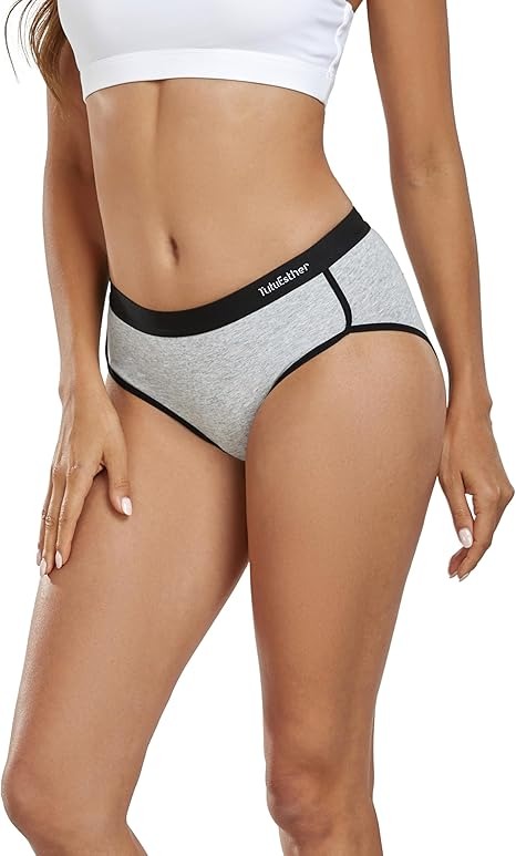 Women’s Underwear Cotton Hipster Panties Mid Rise Briefs for Ladies