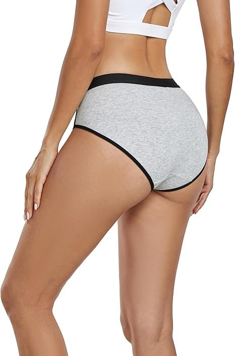 Women’s Underwear Cotton Hipster Panties Mid Rise Briefs for Ladies