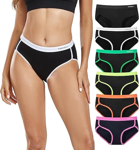 Women’s Underwear Cotton Hipster Panties Mid Rise Briefs for Ladies