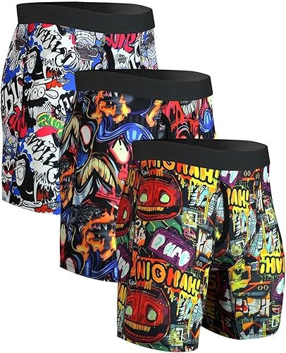 Athletic Underwear Mens Boxer Briefs Long Leg Trunks Underwear