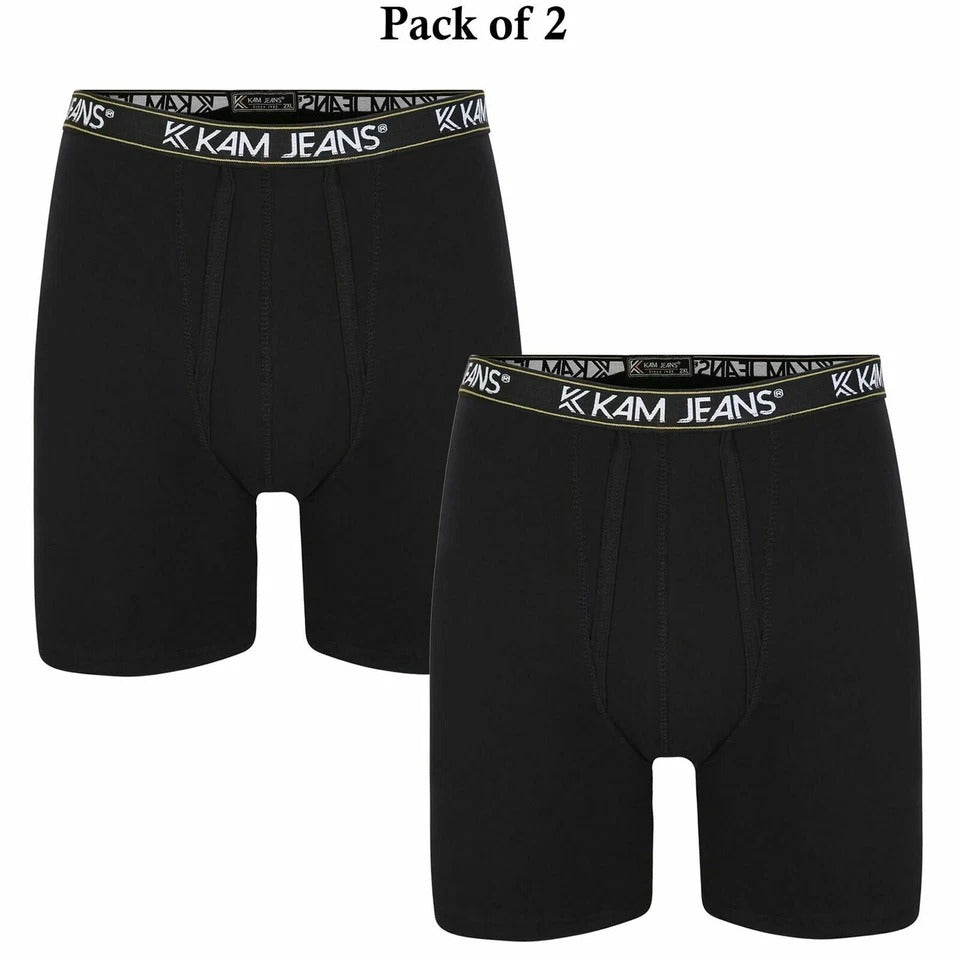Mens Big Size 3 Pack Boxer Shorts Kam Cotton King Underwear Classic